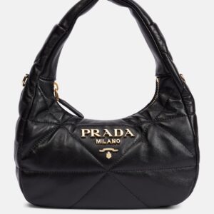 Mini quilted leather tote bag