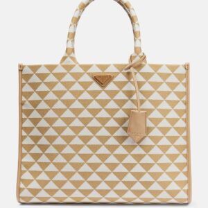 Symbole leather-trimmed tote bag