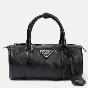 Antique leather tote bag