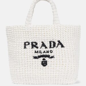 Small logo crochet tote bag