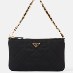 Re-Nylon Mini leather-trimmed shoulder bag