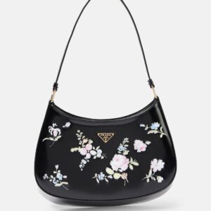 Prada Cleo floral leather shoulder bag