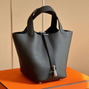 Hermes Picotin 18 Togo Hand Sewing Woman’s Fake 11 Handbags Black 18cm