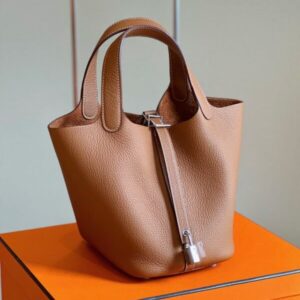 Hermes Picotin 18 Togo Super Fake 11 Handbags Woman’s Brown 18cm