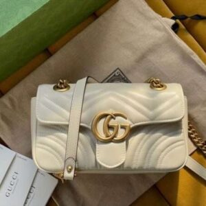 Gucci Marmont Rep 11 Luxury Women’s White Handbag 22cm