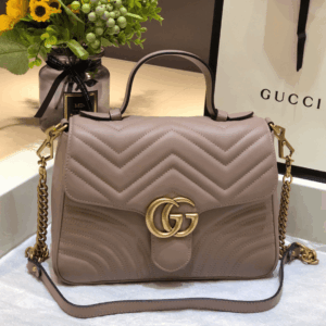 Gucci Marmont Top Handle Like Auth Women’s Handbag with Gold Buckle 27cm