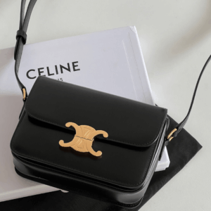 Celine Mini Bag Black Handbag Super Fake 11 Smooth Leather 19cm