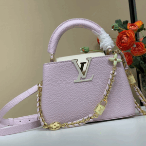 Louis Vuitton LV Capucines Like Auth Handbags Purple Woman’s 21x14x8cm