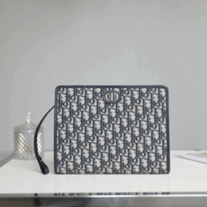 Clutch Dior 30 Montaigne Pouch Canvas Siêu Cấp 26cm