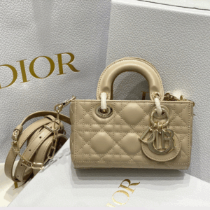Dior Branded Women’s Handbag D-Joy Mini Bag Super Beige 16.5x6x10cm