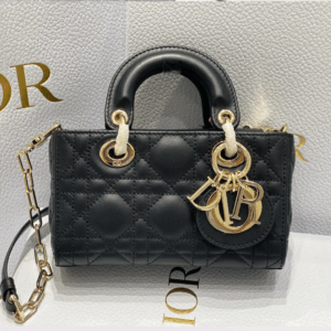 Dior Branded Women’s Handbag D-Joy Mini Bag Super Black 16.5x6x10cm