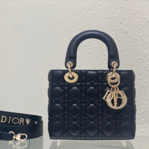 Dior Lady Super Black Handbag 20cm