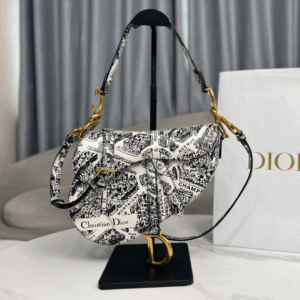 Dior Super Fake 11 Handbags Saddle Bag Woman’s Lock Gold 25x20x6cm