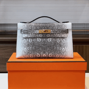 Hermes Constance Omber Lizard Like Auth With Lock Gold Woman’s Handbags 22cm
