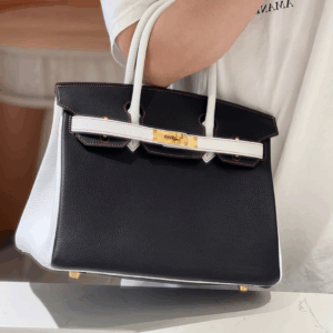 Hermes Birkin 30 Togo Ghw Mix Black White Handbags Fake 11 30cm