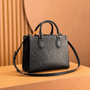 Louis Vuitton LV On The Go PM Tote Bag Black Fake Handbags 25cm