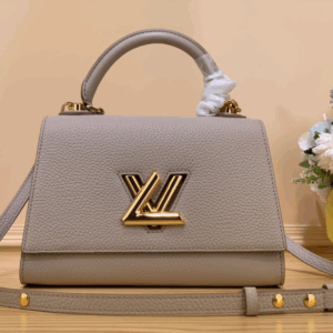 Louis Vuitton LV Twist Handle Like Auth Lock Gold Handbags 17x25x11cm