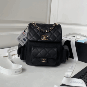 Chanel Mini Duma Backpack Super Fake 11 Lock Gold 21.5×19.5x12cm