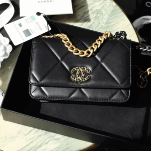 Chanel Woc C19 Super Fake 11 Handbag Woman’s Lock Gold Black 19cm