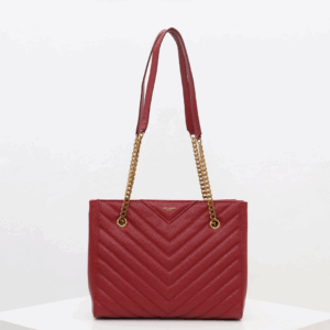 Saint Laurent Tribeca shoulder bag in burgundy leather