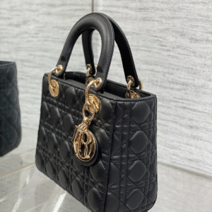 Dior Medium Lady bag black Cannage Lambskin